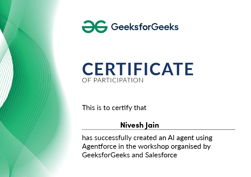Geeks for Geeks AI agnet building