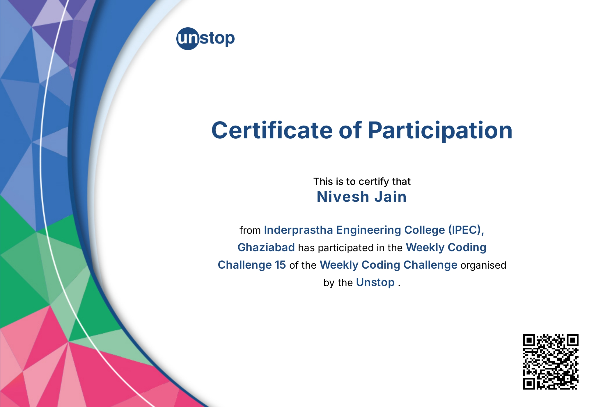 unstop weekly coding