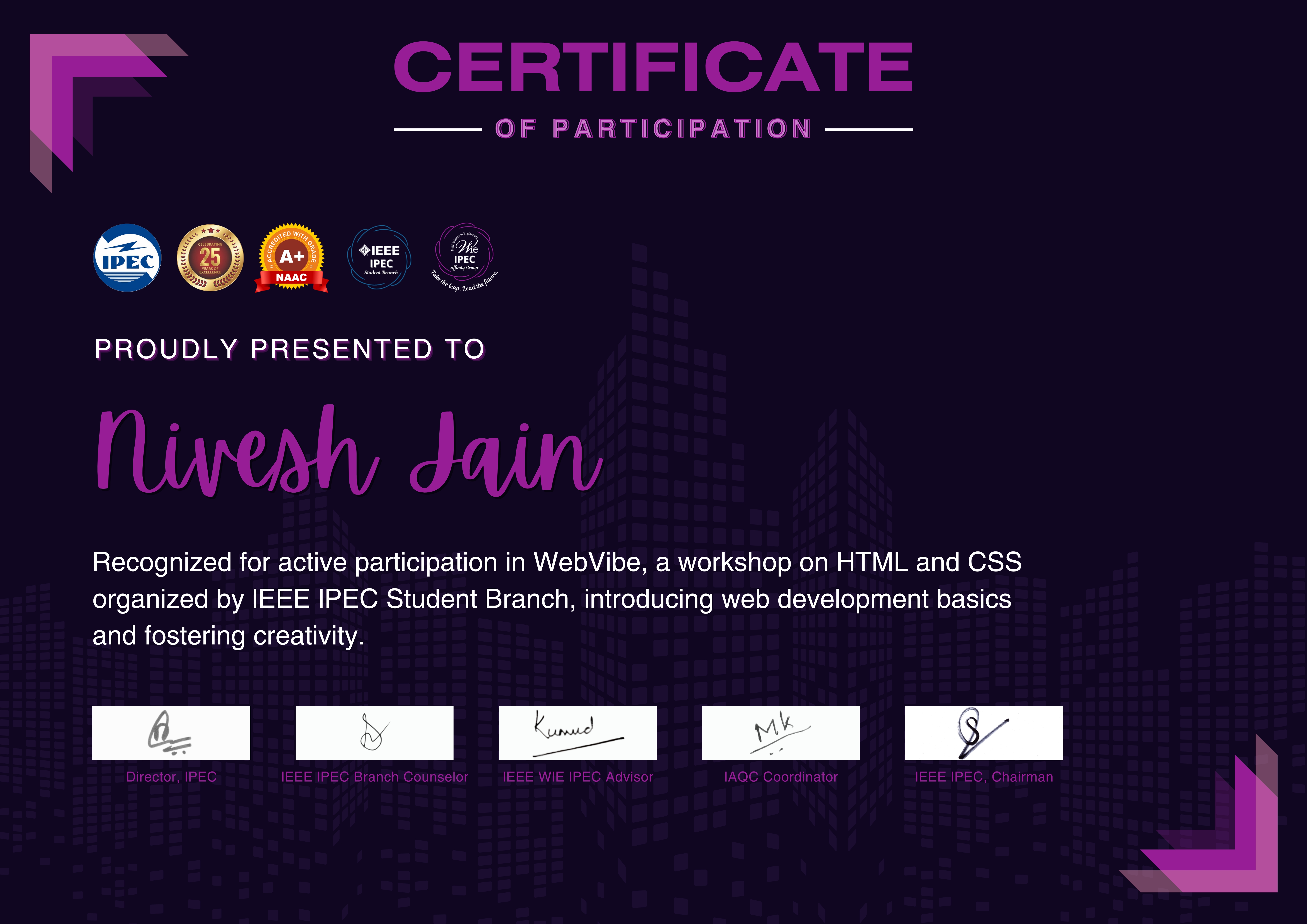 WebVibe event