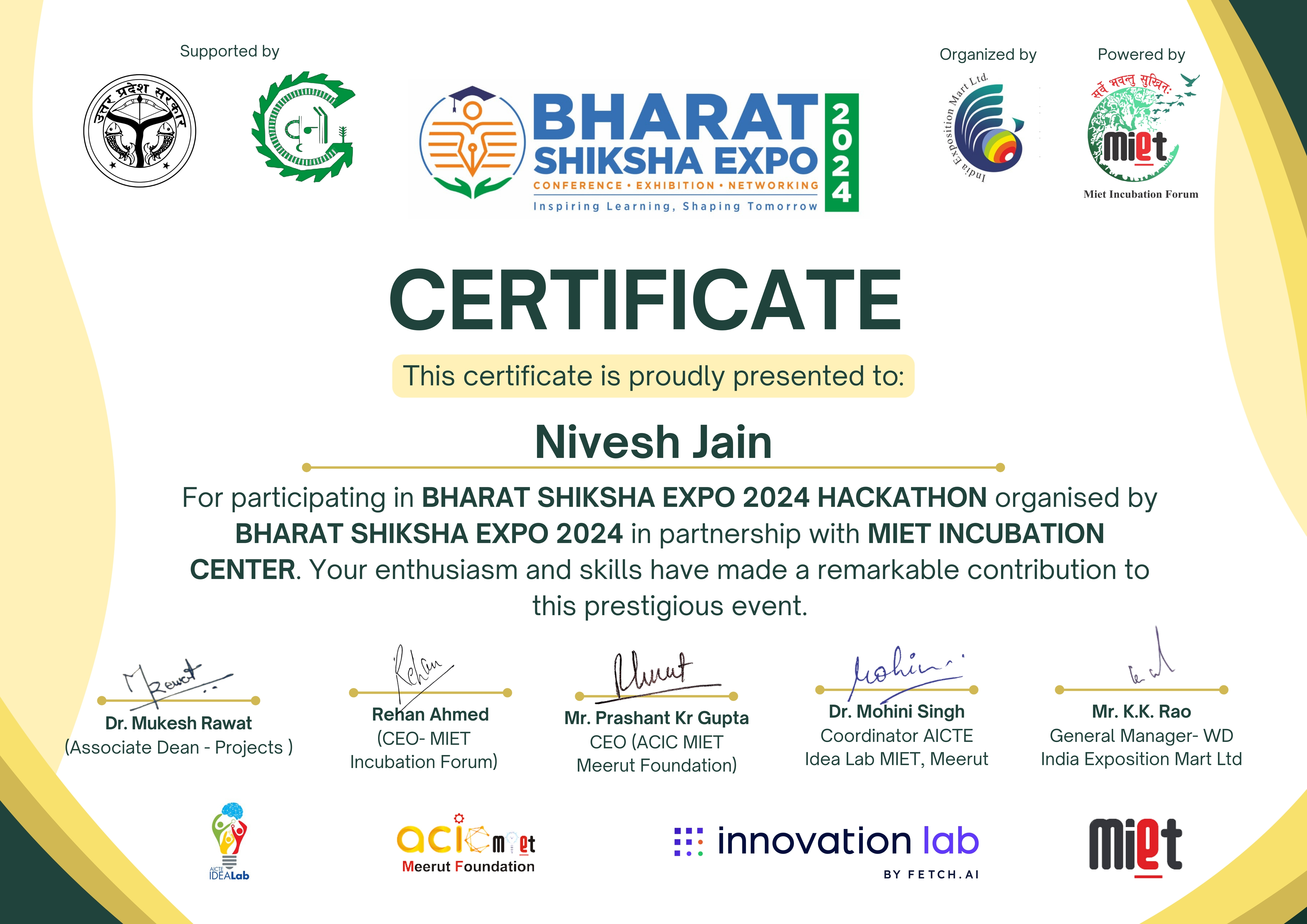 Incubation Participant