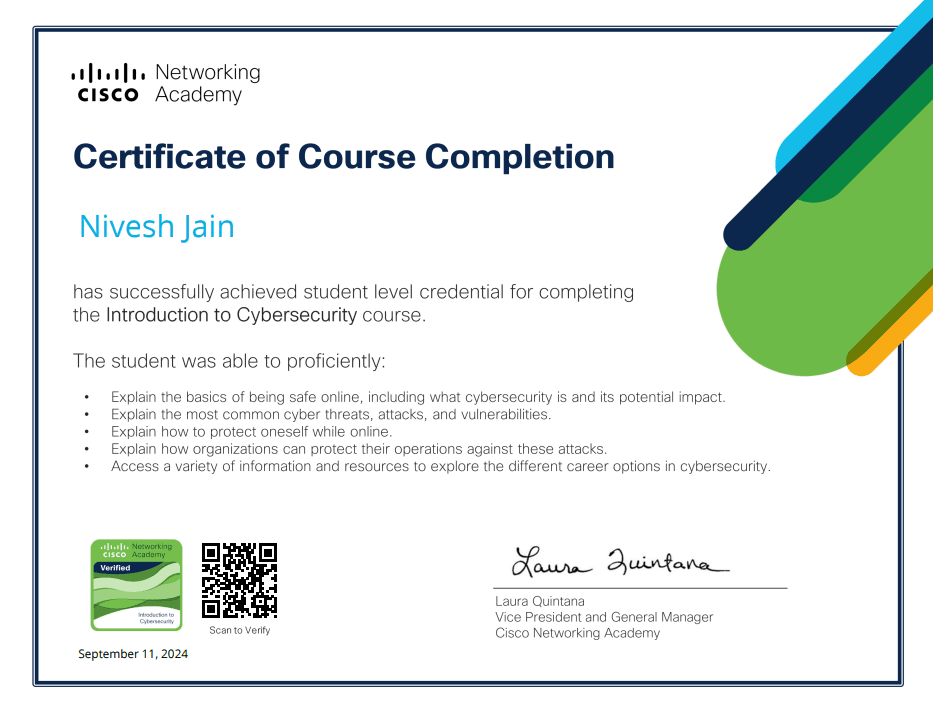 Nivesh Jain certificate - The Discerning Developer